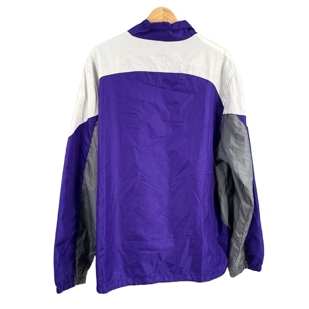 Minnesota Vikings Windbreaker Jacket‎ Reebok Purple Full-Zip NFL Football Large